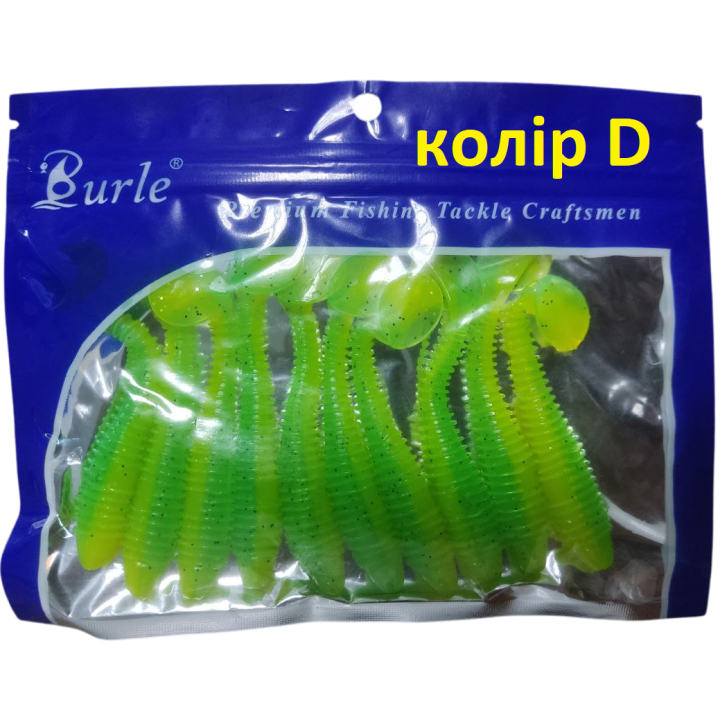 Силиконовые приманки Burle 7.3 см 2.8 г — 10 шт, 5 цветов