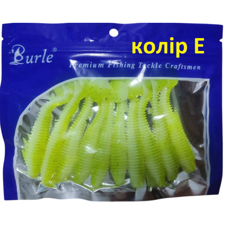 Силиконовые приманки Burle 7.3 см 2.8 г — 10 шт, 5 цветов