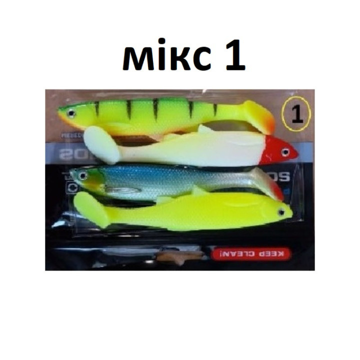 Силиконовые приманки Meredith 120 мм 14.5 г (4 шт) - Bleak Paddle Tail
