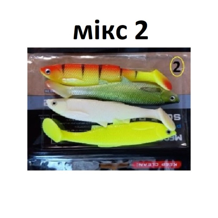 Силиконовые приманки Meredith 120 мм 14.5 г (4 шт) - Bleak Paddle Tail