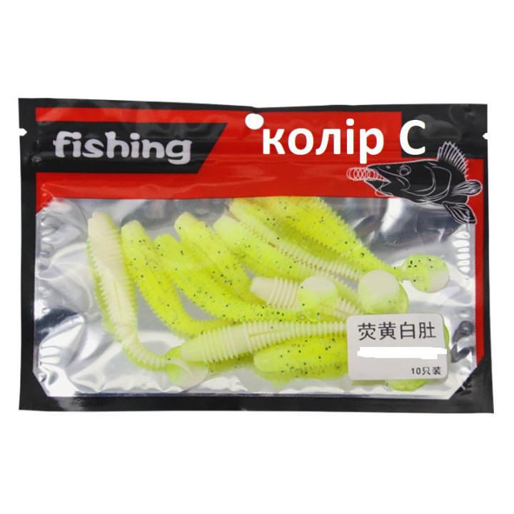 Силіконові приманки Fishing 7 см 3 г (10 шт) — купити набір