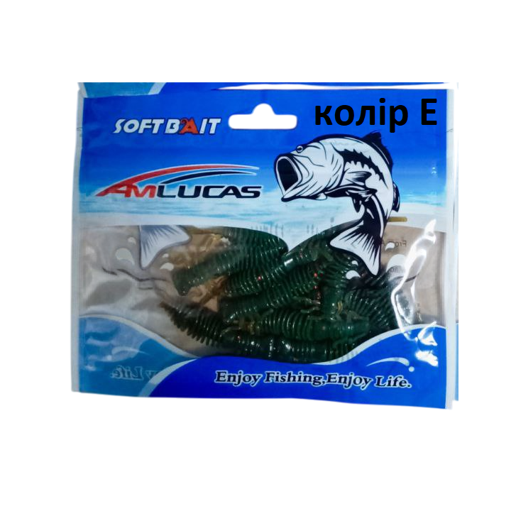 Силиконовая приманка AmLUCAS Larva 55 мм 10 шт – 6 цветов