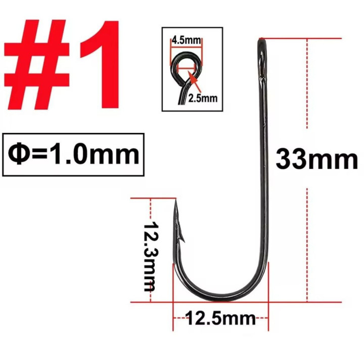 Крючки Facifa №1, №2, №4, №6, №8 — купить рыболовные крючки