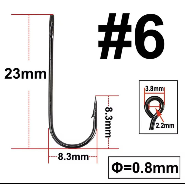 Крючки Facifa №1, №2, №4, №6, №8 — купить рыболовные крючки