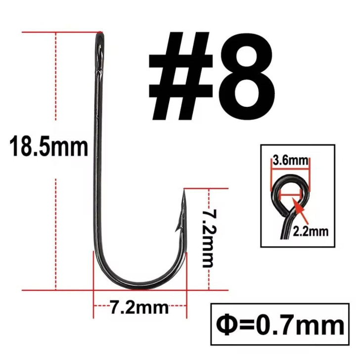 Гачки Facifa №1, №2, №4, №6, №8 — купити риболовні гачки