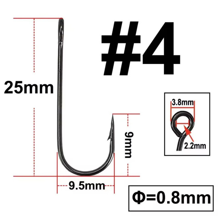 Крючки Facifa №1, №2, №4, №6, №8 — купить рыболовные крючки