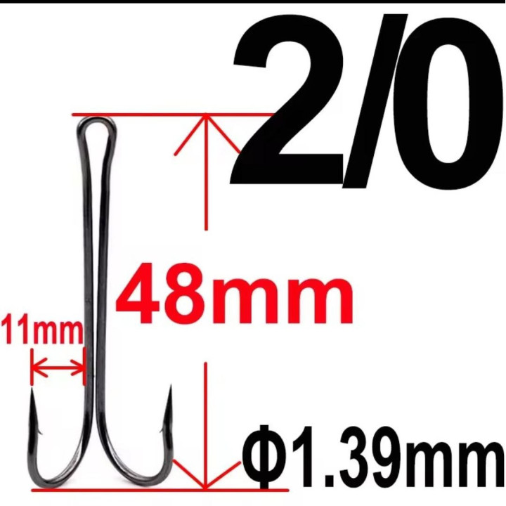 Подвійні гачки Facifa №1–3/0 — купити риболовні гачки