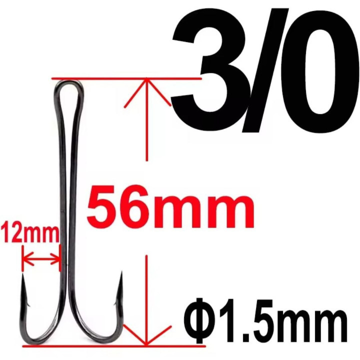 Двойные крючки Facifa №1–3/0 — купить рыболовные крючки