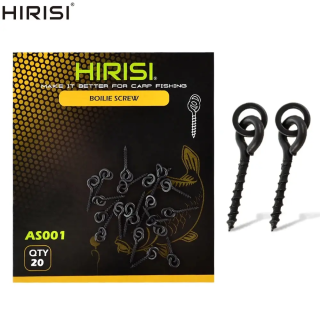 HIRISI AS001 — гвинтики для бойлів 20 шт, Boilie Screw, монтаж без стопорів