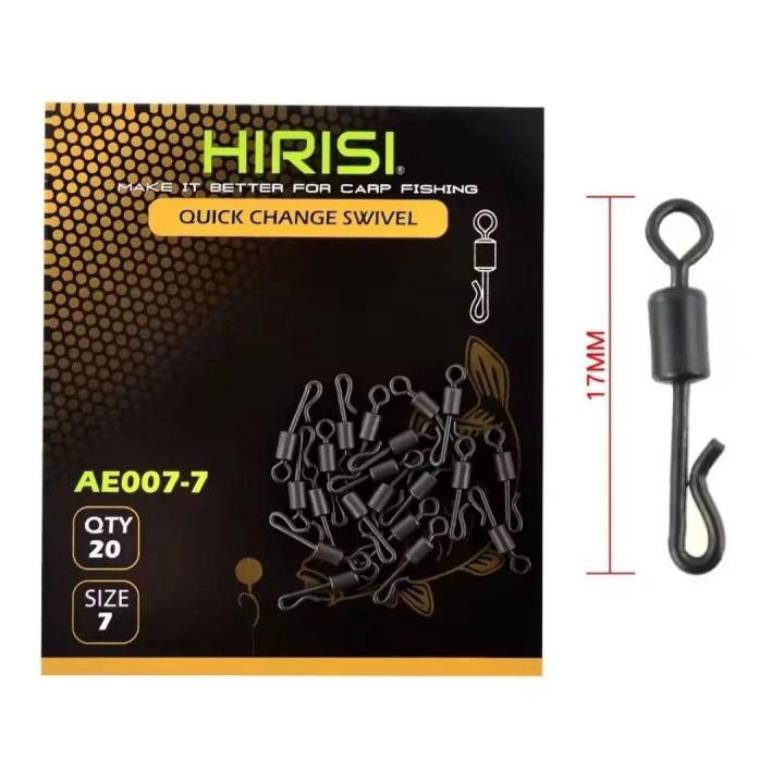 Вертлюги HIRISI AE007-7 быстросъемные (размер 7, 17 мм, 20 шт)