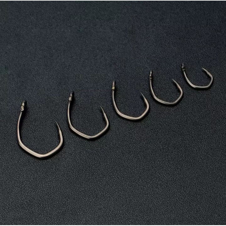 Крючки HIRISI Barbed Hook  (50 шт) для карповой ловли
