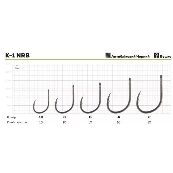 Гачок Hayabusa K-1 NRB (10 шт в пачці - розмір №10)