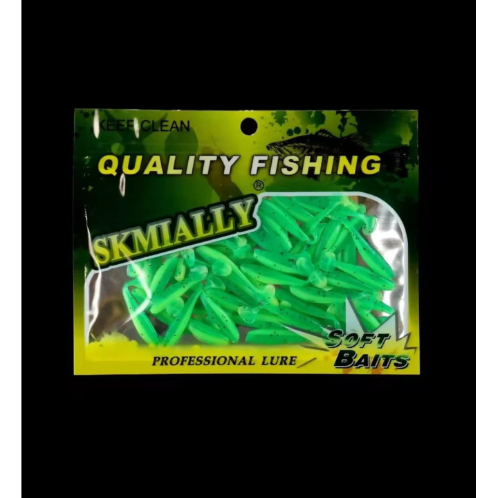 СИЛІКОНОВІ ПРИМАНКИ QUALITY FISHING 50 шт  35 мм