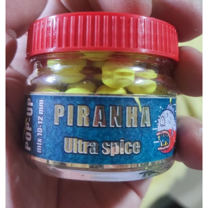 POP-UP (8 смаків) "PIRANHA" mix 10-12 mm в одній банці