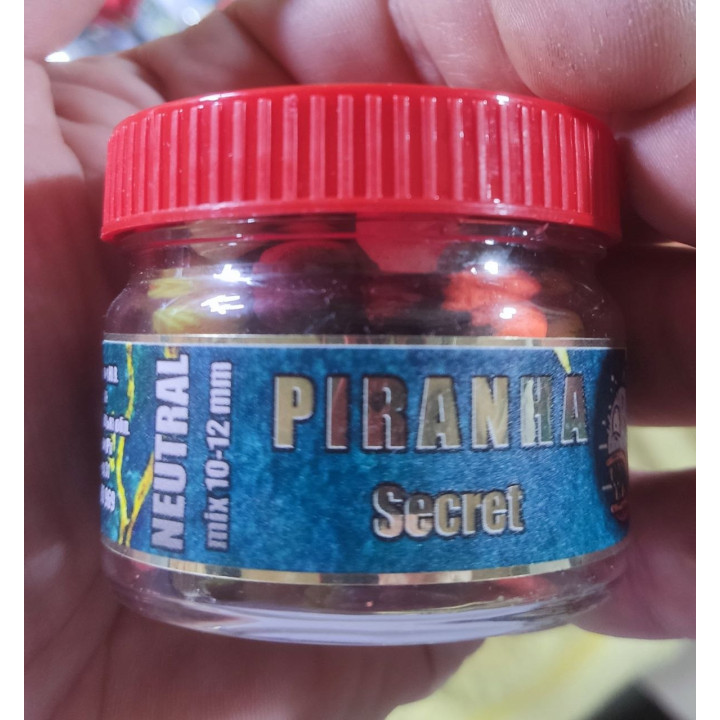 NEUTRAL (баланси, мікс кольорів в банці)  "PIRANHA" mix 10-12 mm в одній банці