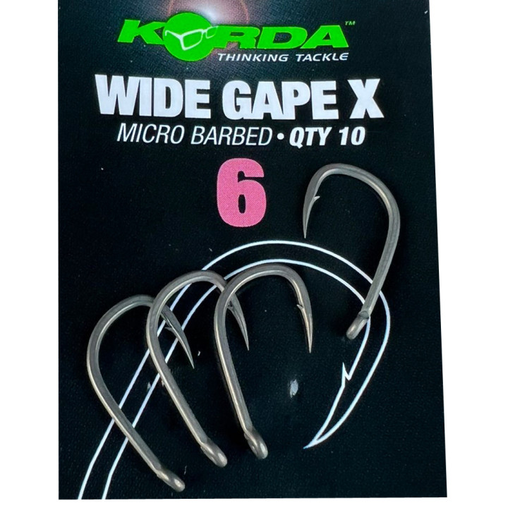ПОСИЛЕНІ ГАЧКИ KORDA Wide Gape X № 2, 6, 8