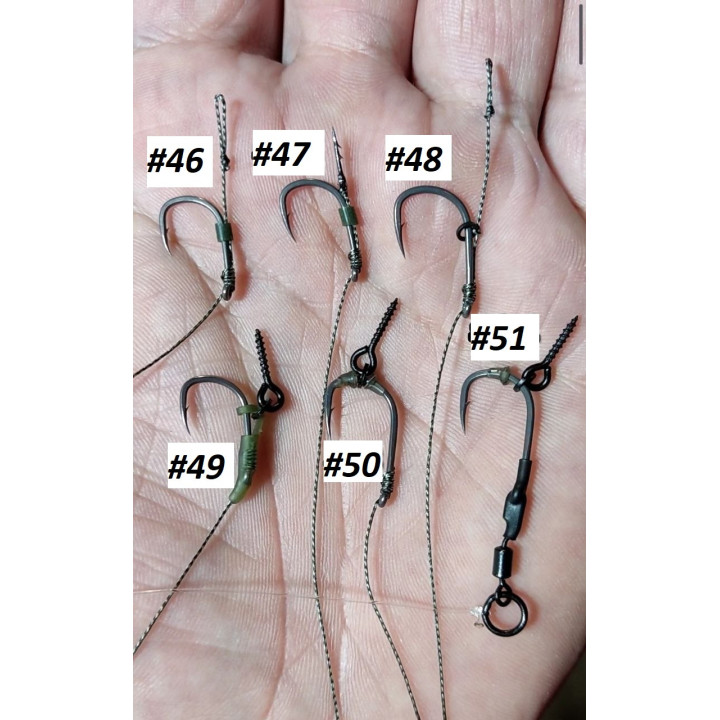 Повідці на ПОСИЛЕНИХ гачках KORDA Wide Gape X (№46-51)