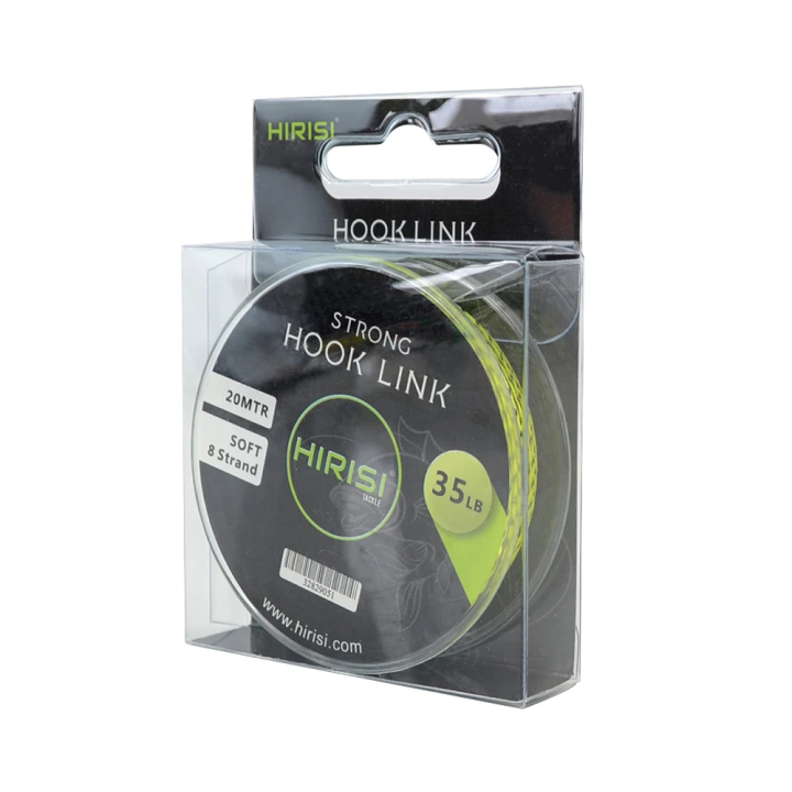 Поводковый материал HIRISI Hook Link 35LB 20м – мягкий 8-жильный