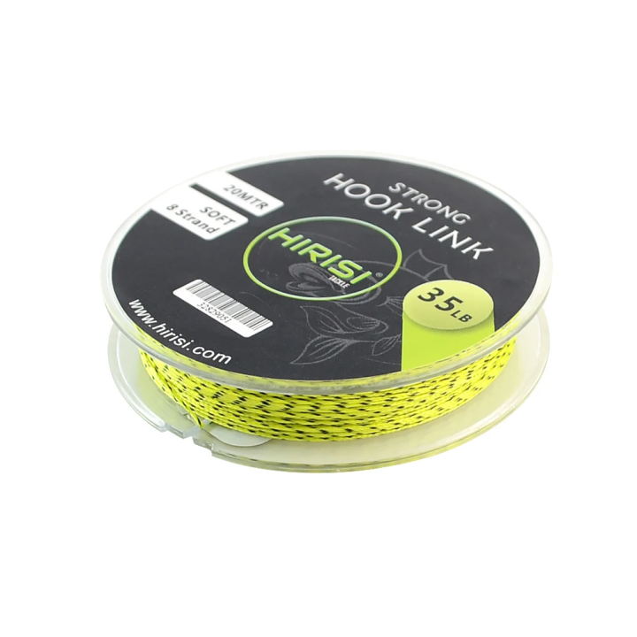 Поводковый материал HIRISI Hook Link 35LB 20м – мягкий 8-жильный