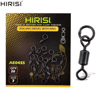 Вертлюг с кольцом HIRISI AE045S, размер 7, 20 шт