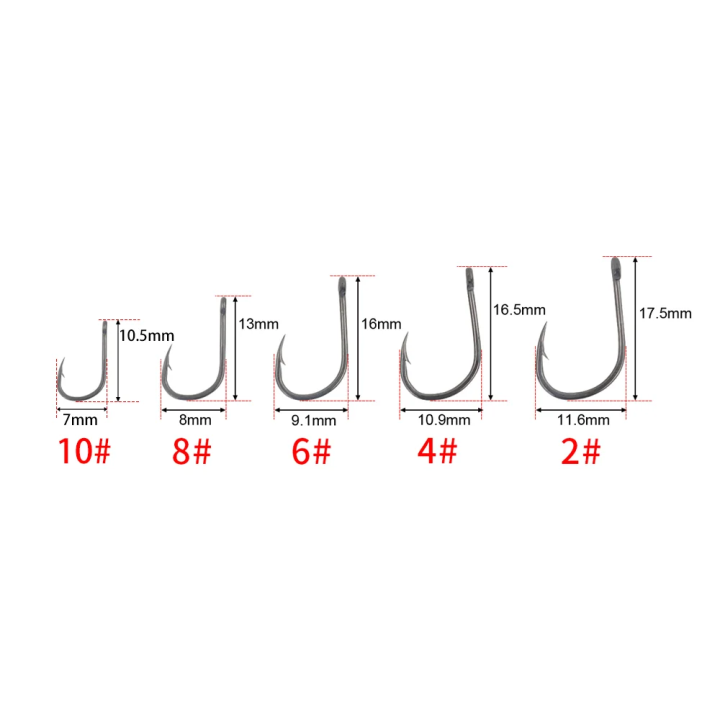 HIRISI Barbed Hook (50 шт) коропові гачки з борідкою