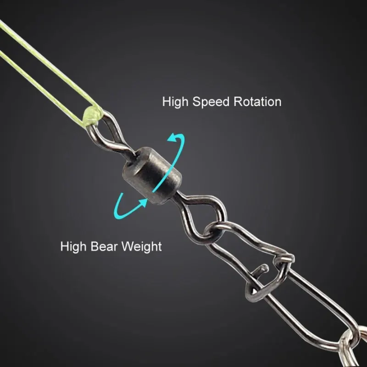 Набір вертлюгів із застібками 50 шт. 5 розмірів для риболовлі