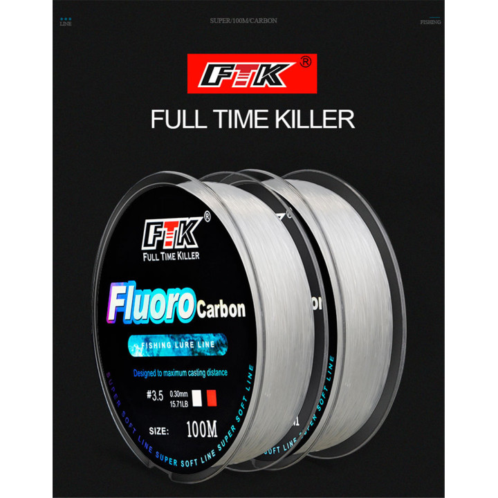 Флюорокарбонова волосінь FTK Fluoro Carbon 100м 0.23-0,50 мм
