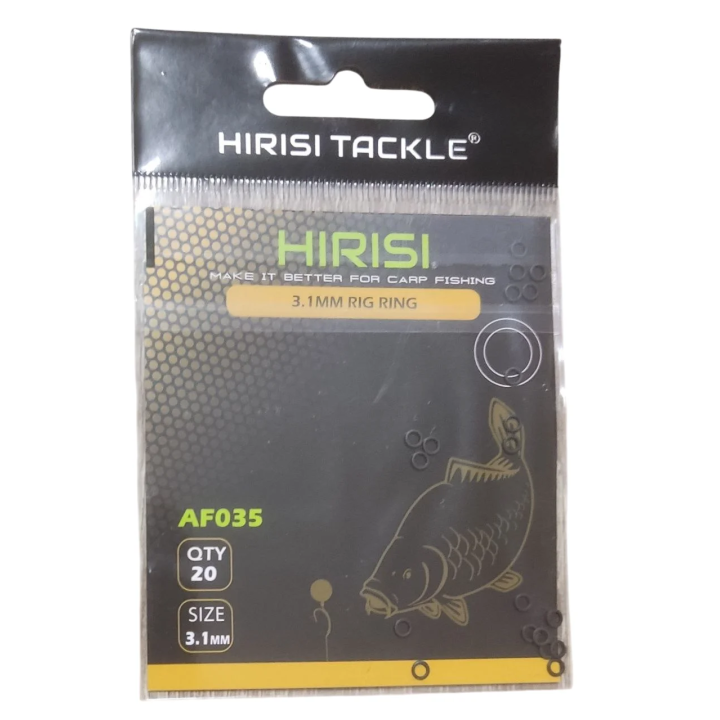 HIRISI кільця монтажні 3.1 мм (20 шт) AF035 для коропової риболовлі