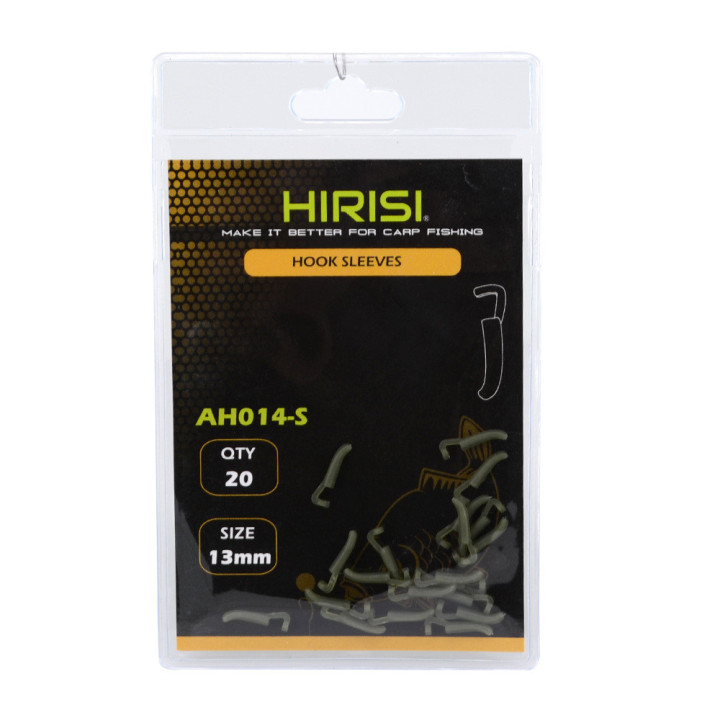HIRISI Hook Sleeves 13 мм – Кембрики лентяйка  для коропової оснастки (20 шт)
