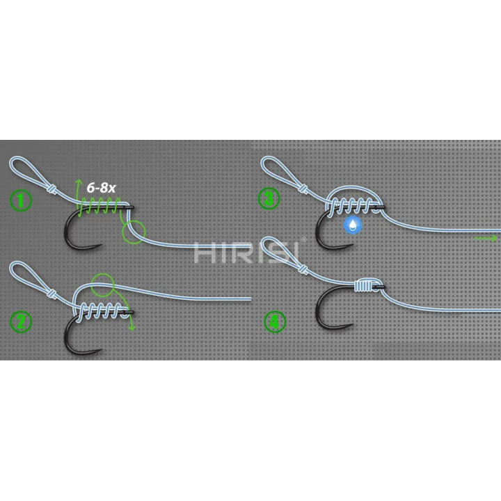 HIRISI Barbed Hook 8011 крючки для рыбалки с бородкой (50 шт)