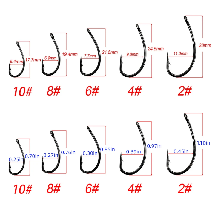 Карповые крючки HIRISI Barbed Hook 8003 (50 шт)