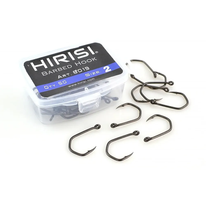Крючки HIRISI Barbed Hook  (50 шт) для карповой ловли
