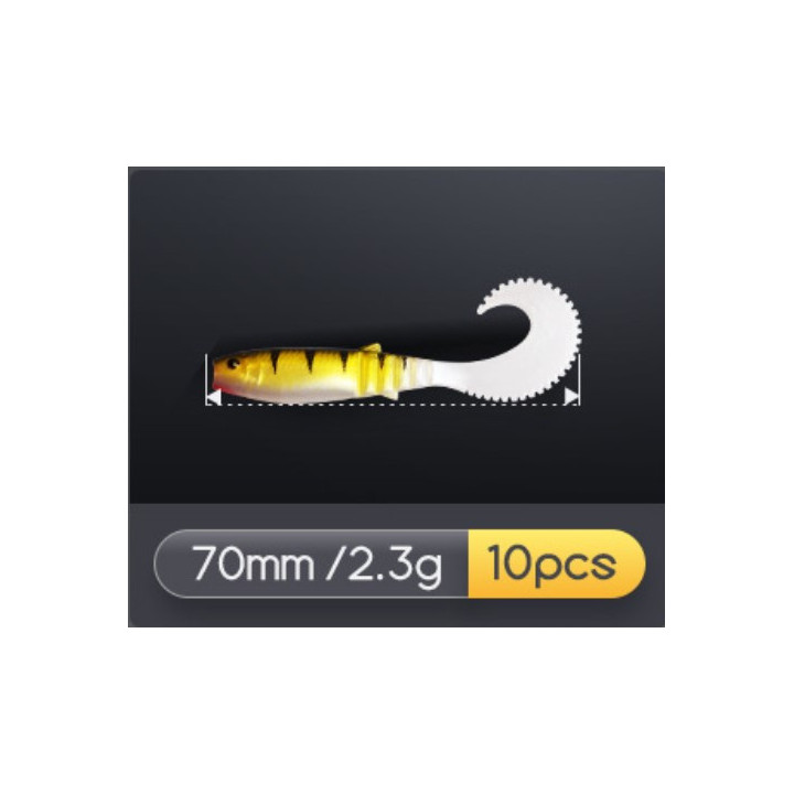 MEREDITH Soft Bait 7 см 2.3 г — силіконові приманки (10 шт)